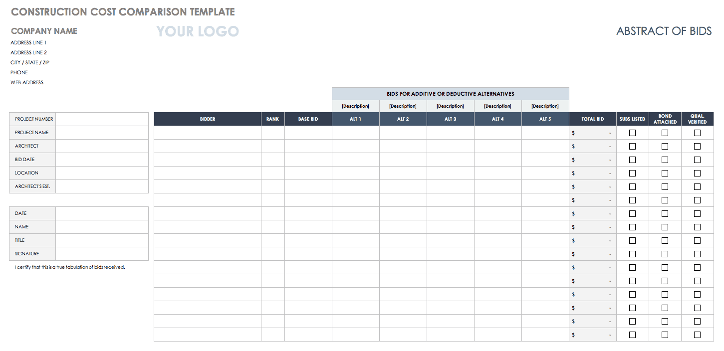 Free Price Comparison Templates  Smartsheet Regarding Shipping Cost Analysis Template