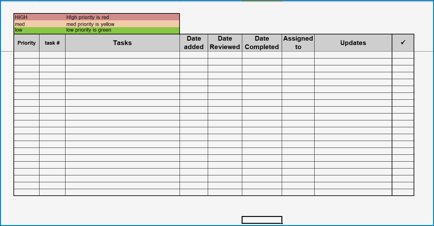 Free Printable Checklist Template In Excel Intended For Weekly Checklist Template Excel With Weekly Checklist Template Excel