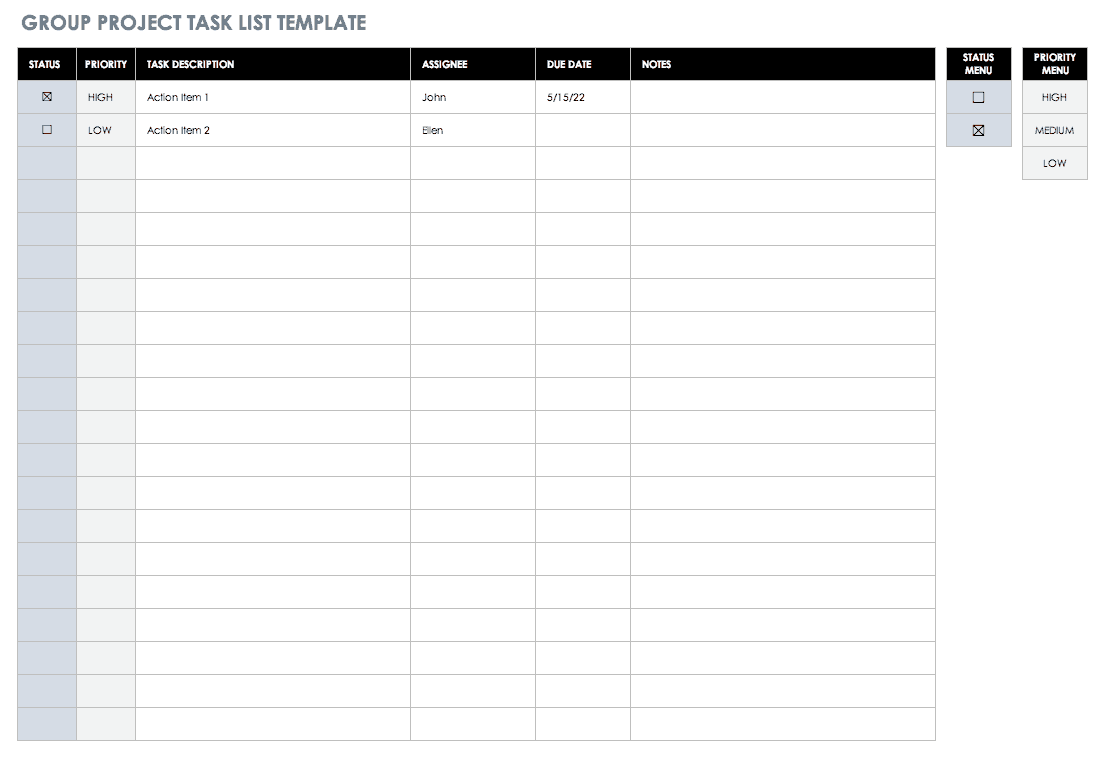 Free To Do List Templates in Excel Intended For Checklist With Boxes Template Intended For Checklist With Boxes Template