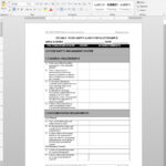 FSMS Food Safety Audit Checklist Template  FDS11-11 Regarding Internal Control Checklist Template
