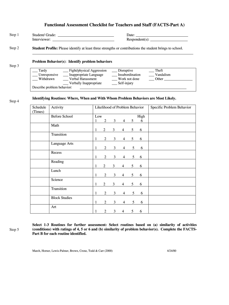 Functional Assessment Checklist For Teachers - Fill and Sign  With Regard To Teacher Checklist Template For Assessment Inside Teacher Checklist Template For Assessment