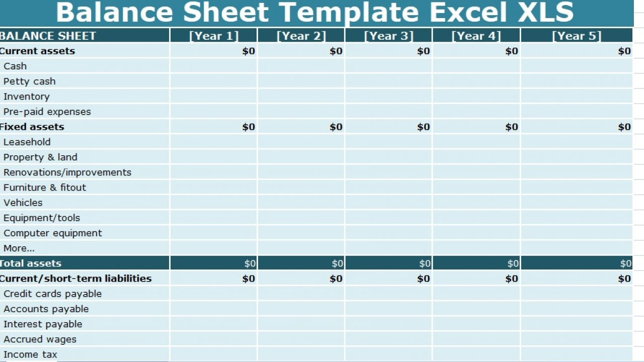 Get Balance Sheet Templates Excel XLS - Free Excel Spreadsheets  Pertaining To Balance Sheet Budget Template With Balance Sheet Budget Template
