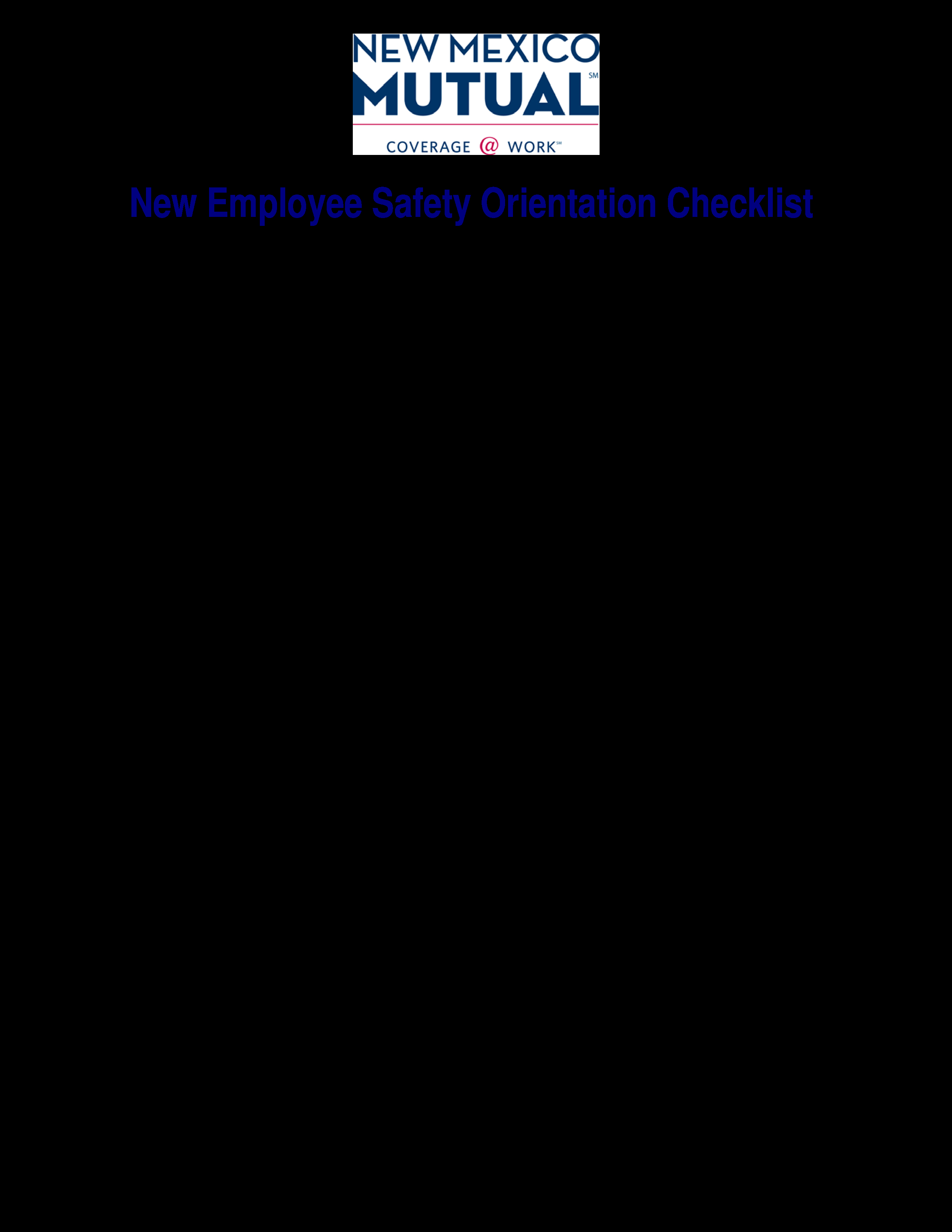 Gratis New Employee Safety Orientation Checklist In Personnel File Checklist Template With Personnel File Checklist Template