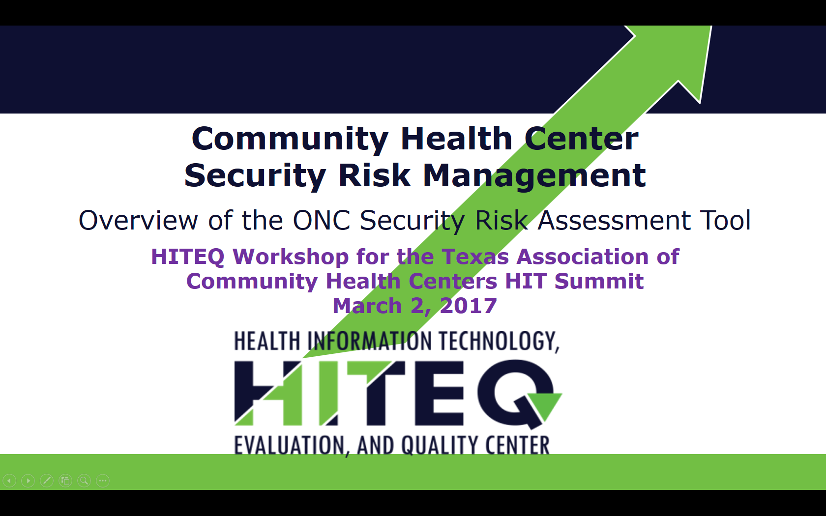 HITEQ Center - Security Risk Assessment Overview Presentation and  Within Meaningful Use Security Risk Analysis Template With Meaningful Use Security Risk Analysis Template