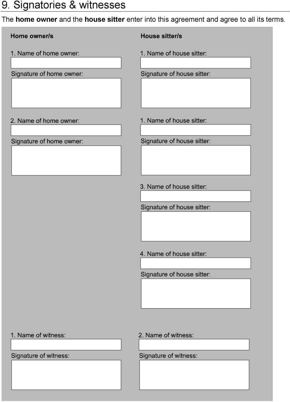 House sitting agreement - PDF Free Download Pertaining To House Sitter Checklist Template In House Sitter Checklist Template