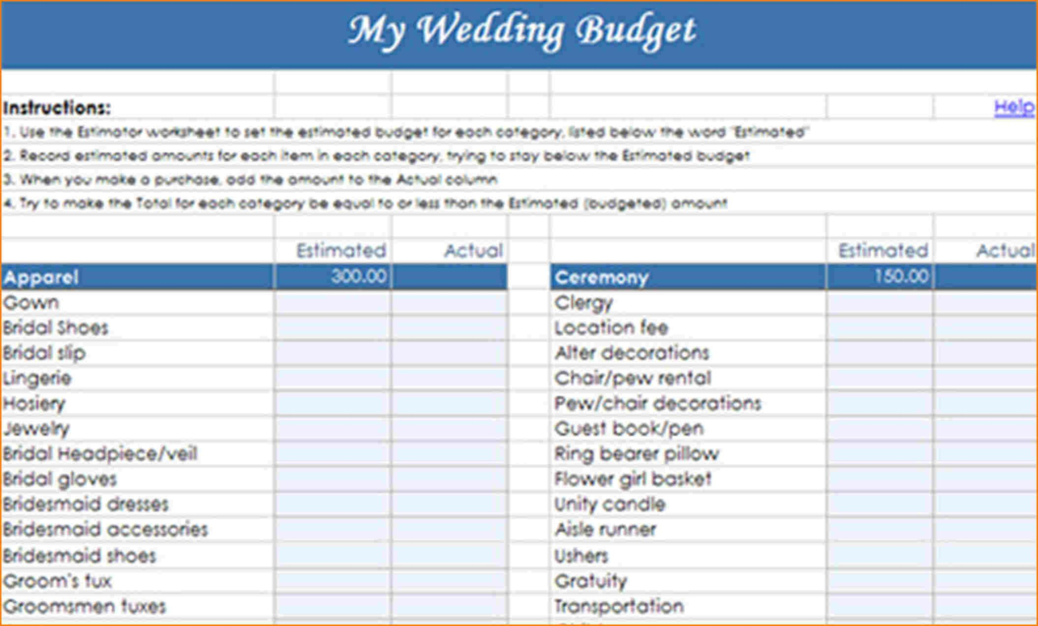 How To Create A Perfect For You Wedding Budget Apw Wedding Budget  With Regard To Destination Wedding Budget Template With Destination Wedding Budget Template