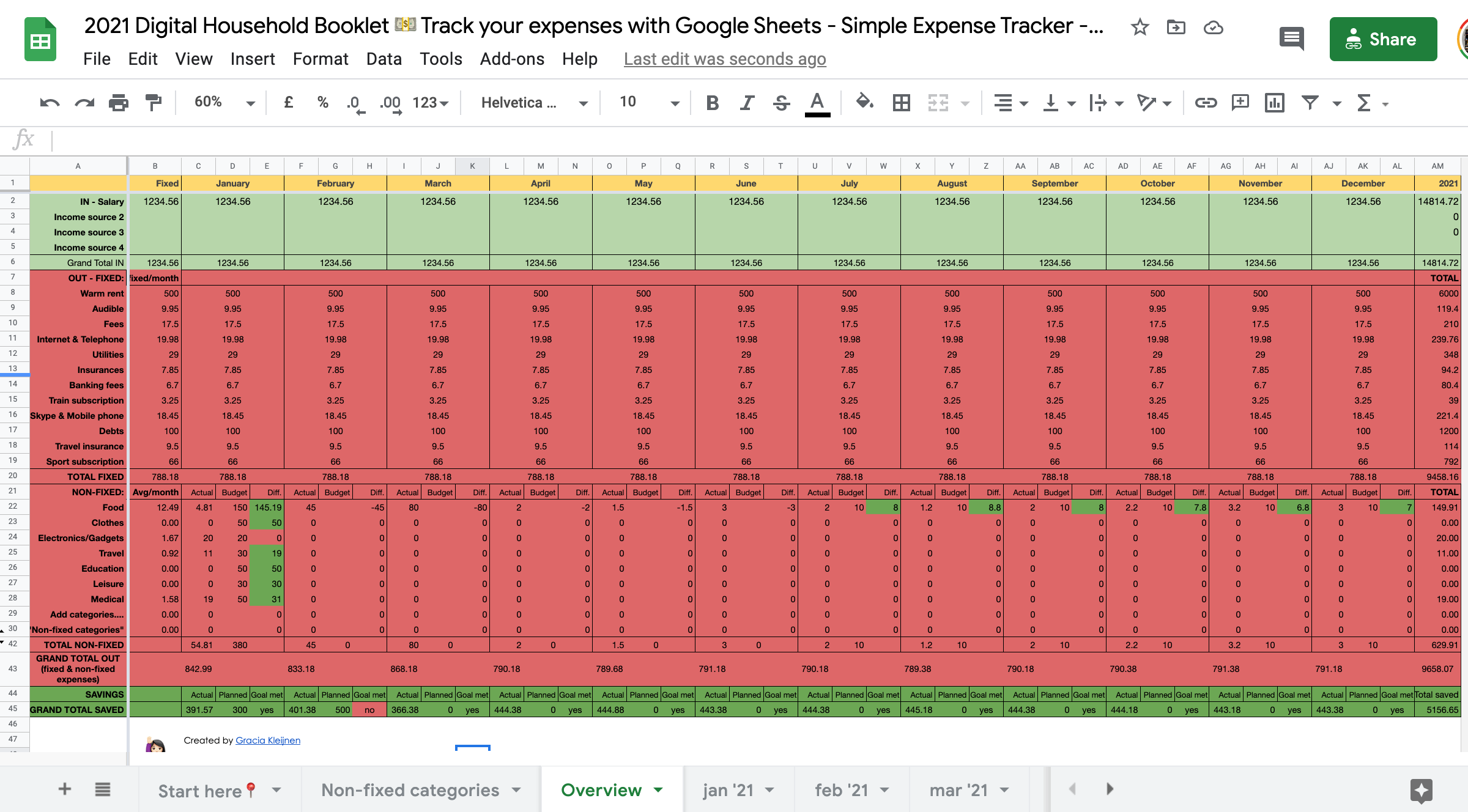How to Easily Track Your Expenses with Google Sheets in 11 (Free  Pertaining To Monthly Expenses Tracking Budget Template For Monthly Expenses Tracking Budget Template
