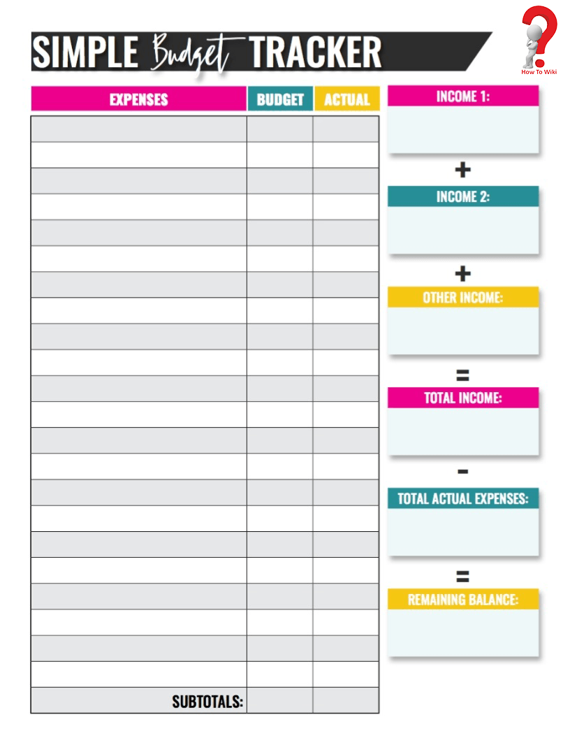 How To Make A Free Printable Monthly Budget Template In Pdf  Pertaining To Monthly Expenses Tracking Budget Template Pertaining To Monthly Expenses Tracking Budget Template