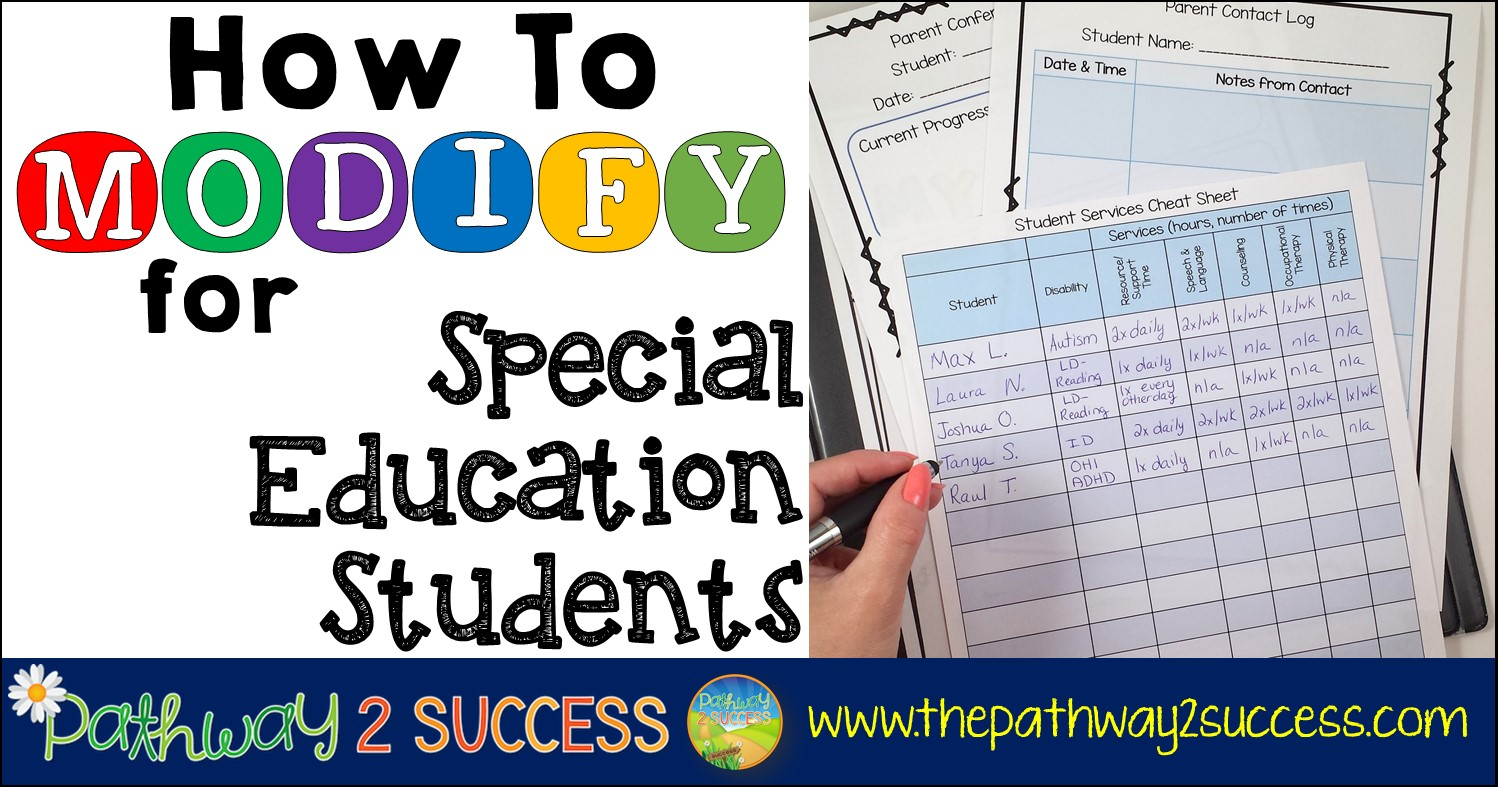 How to Modify for Special Education - The Pathway 11 Success Inside Task Analysis Template Autism Throughout Task Analysis Template Autism