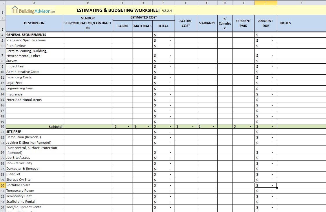 Interior Design Estimate Excel Sheet India  DAVID-BAPTISTE CHIROT Inside Interior Design Budget Template Intended For Interior Design Budget Template