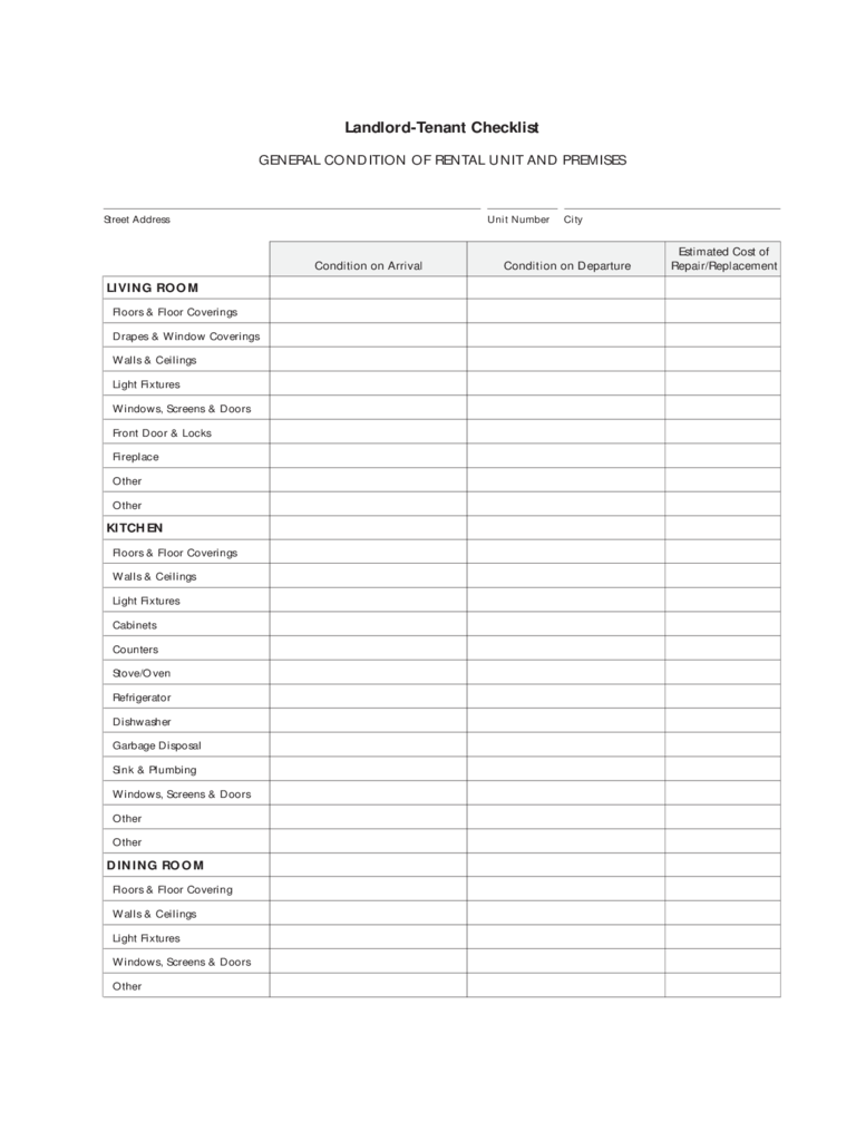Landlord Inspection Checklist Template - 11 Free Templates in PDF  Pertaining To Rental Walk Through Checklist Template In Rental Walk Through Checklist Template