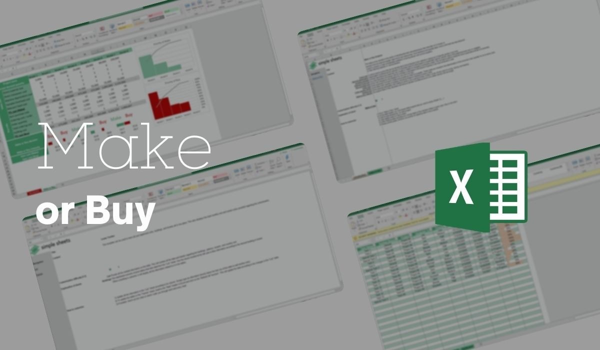 Make or Buy Analysis Excel Template - Simple Sheets With Regard To Make Vs Buy Analysis Excel Template Inside Make Vs Buy Analysis Excel Template