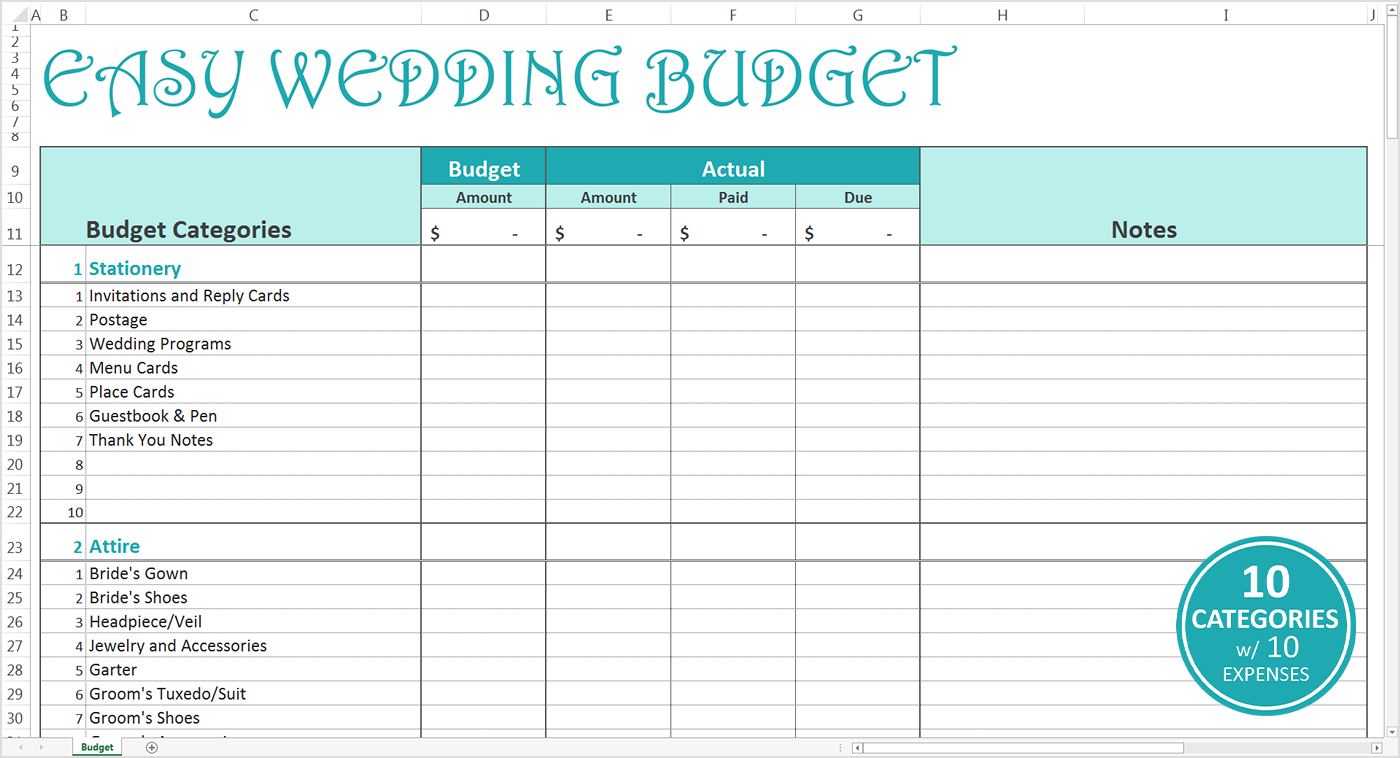 Marriage Budget Template  Template Creator In Marriage Budget Template In Marriage Budget Template