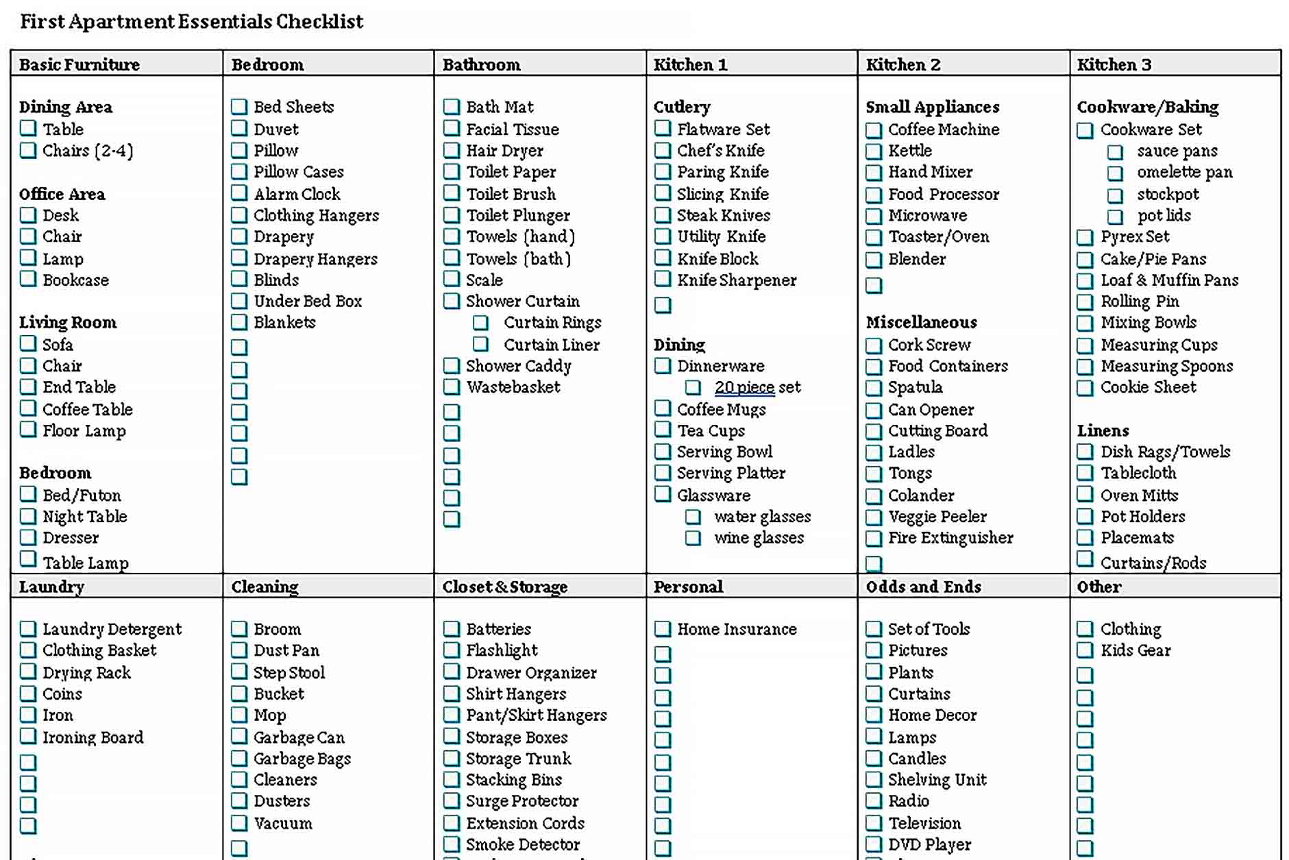 New apartment checklist sample template  welding rodeo Designer For Apartment Hunting Checklist Template Pertaining To Apartment Hunting Checklist Template