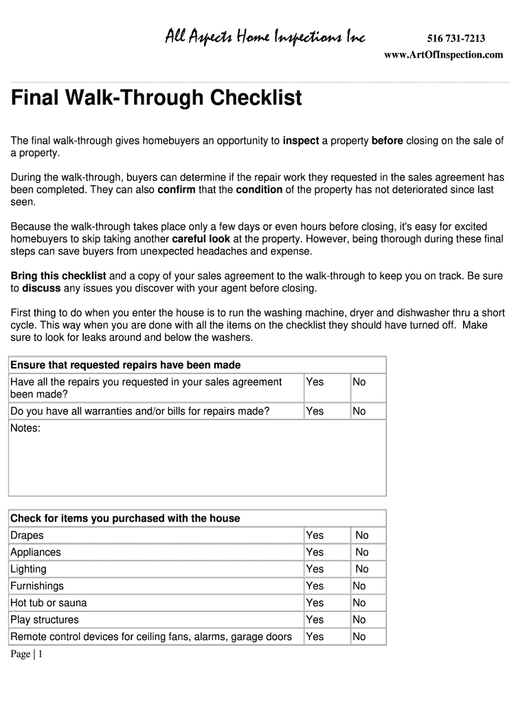 New Construction Walk Through Checklist Template - Fill Online, Printable,  Fillable, Blank  pdfFiller Pertaining To Walk Thru Checklist Template