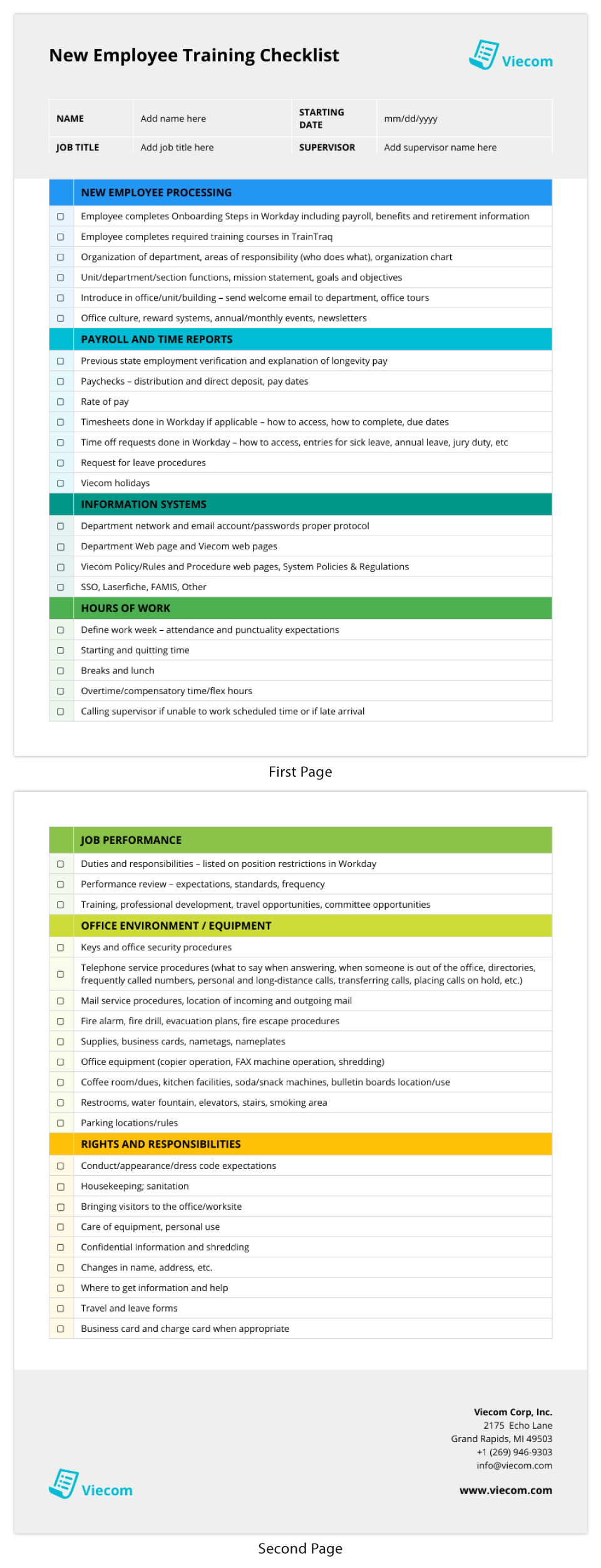 New Hire Onboarding HR Checklist Template Throughout New Employee Onboarding Checklist Template Intended For New Employee Onboarding Checklist Template