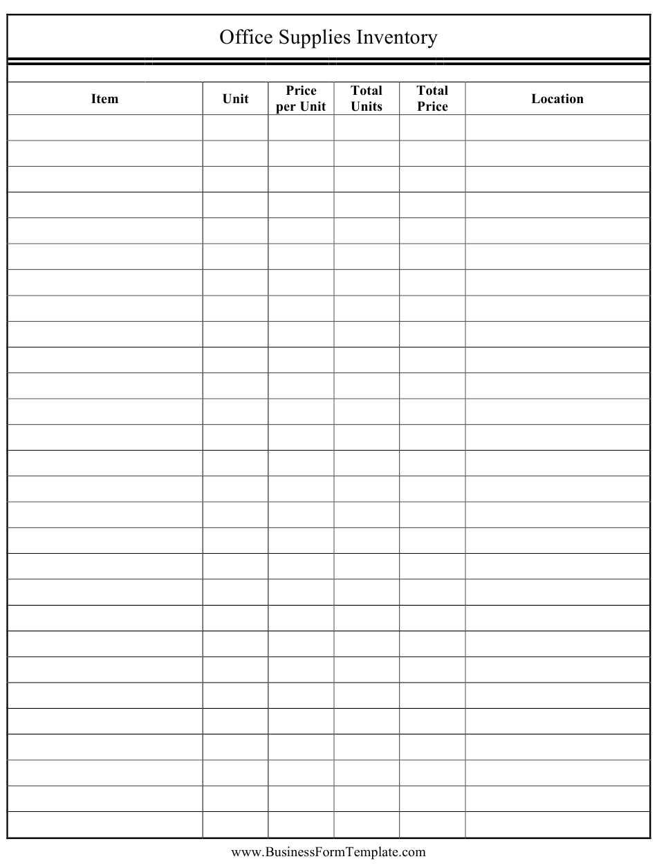 Office Supplies Inventory Template Download Printable PDF  With Regard To Office Supply Checklist Template Pertaining To Office Supply Checklist Template