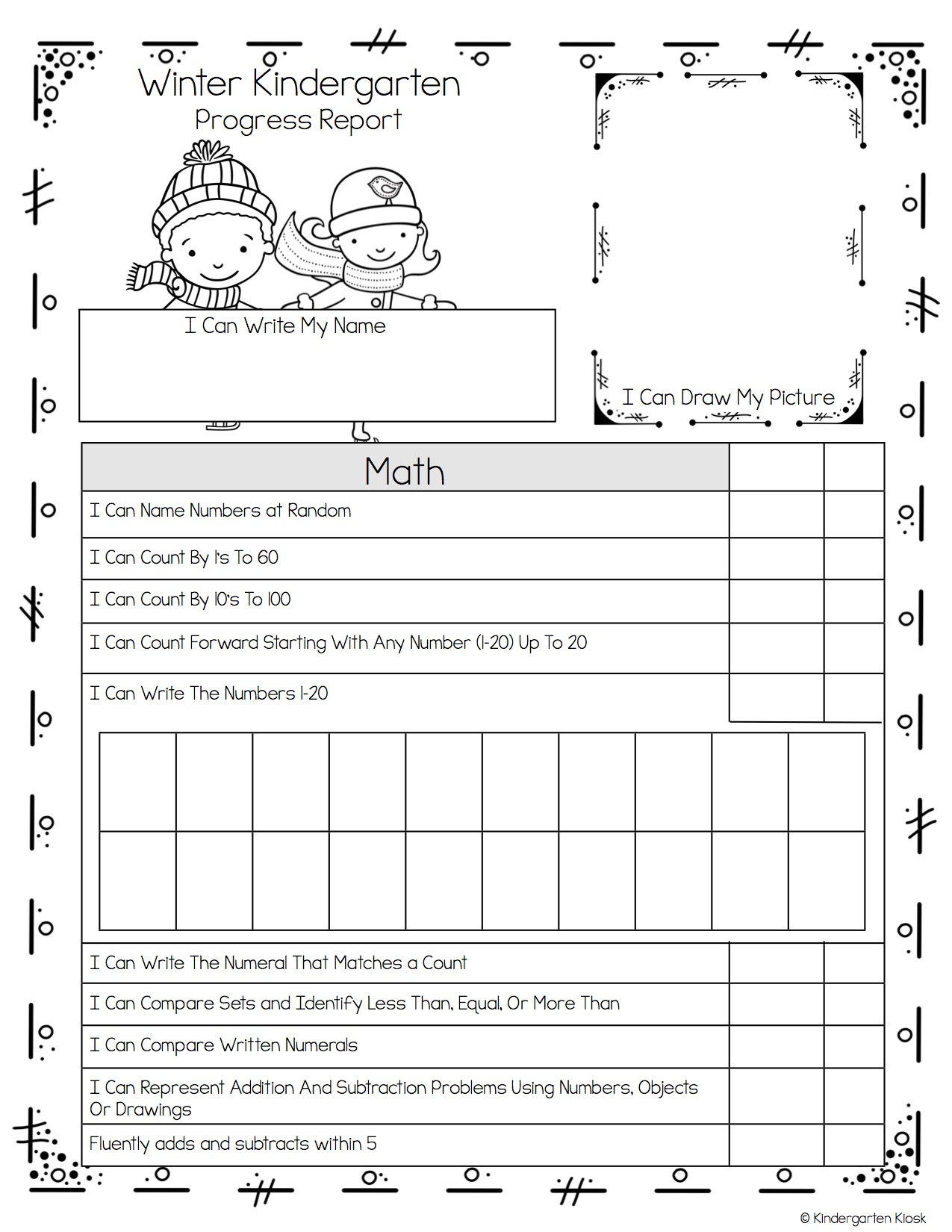 Parent Teacher Conference Report Form and Intervention Homework:Winter —  Kindergarten Kiosk Intended For Parent Teacher Conference Checklist Template With Parent Teacher Conference Checklist Template