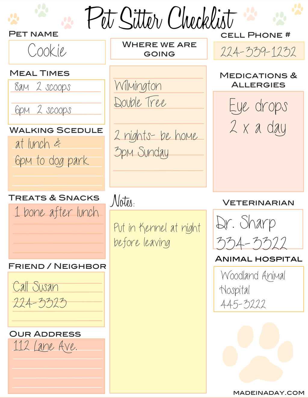 pet sitter template - Torku Within Dog Sitting Checklist Template With Dog Sitting Checklist Template