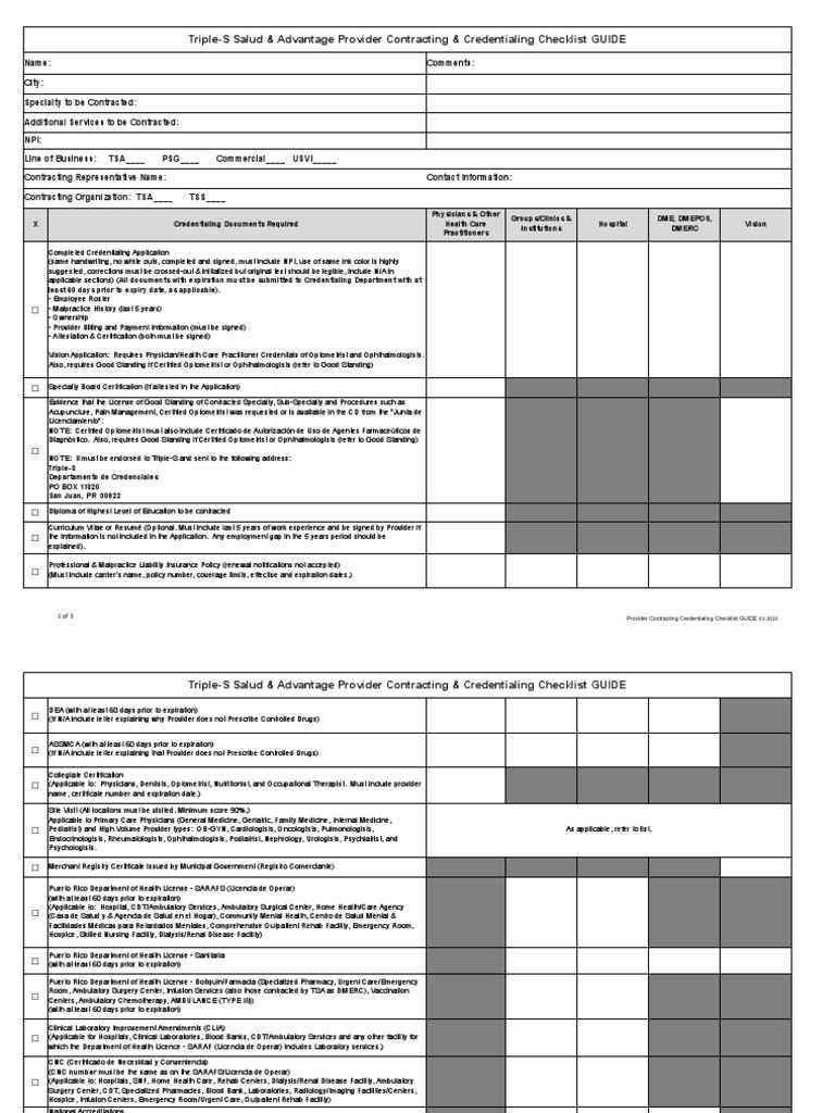 physician credentialing checklist - Torku In Credentialing Checklist Template With Credentialing Checklist Template