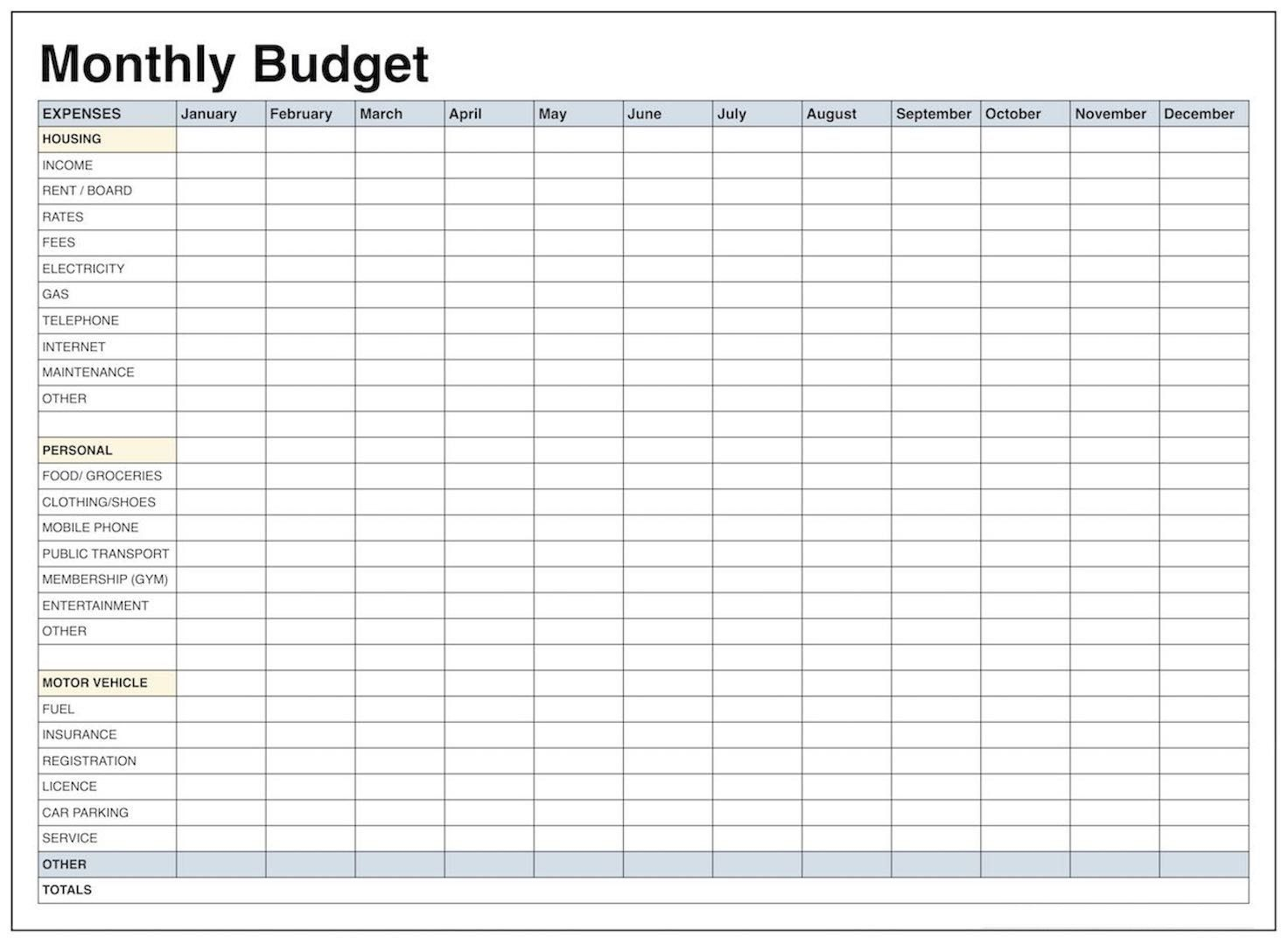 Pin By Template On Printable Budget Worksheet Free Spreadsheet  With Regard To Personal Household Budget Template Intended For Personal Household Budget Template