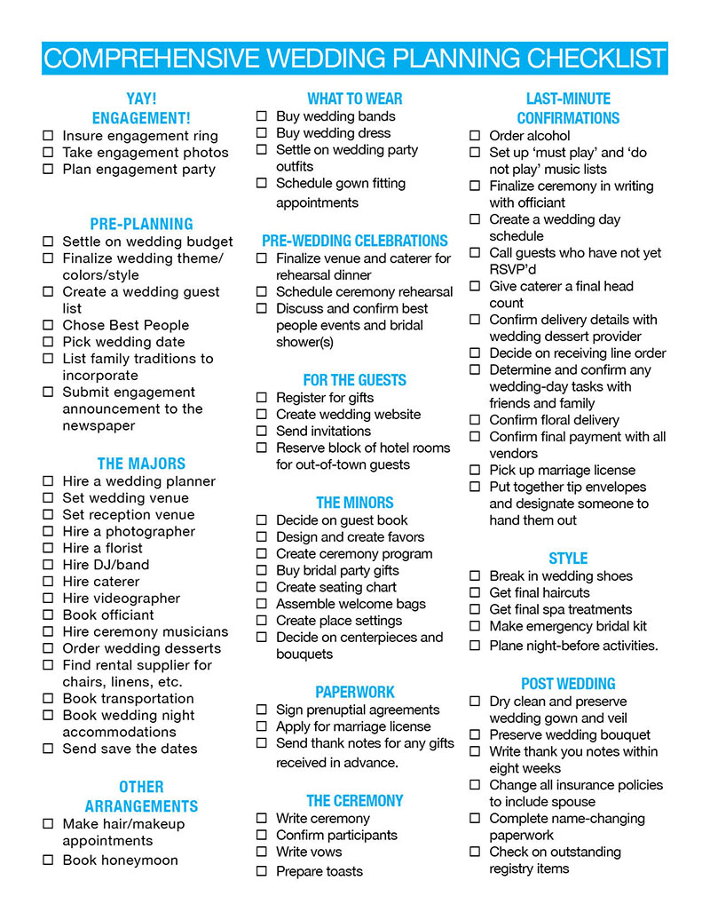 printable wedding checklist template - Printable Wedding Checklist  With Regard To Wedding Coordinator Checklist Template With Regard To Wedding Coordinator Checklist Template