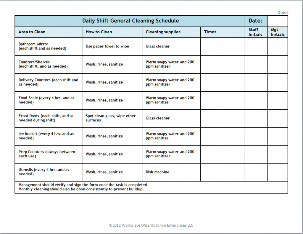 restaurant kitchen cleaning checklist - Torku With Regard To Restaurant Cleaning Checklist Template Intended For Restaurant Cleaning Checklist Template