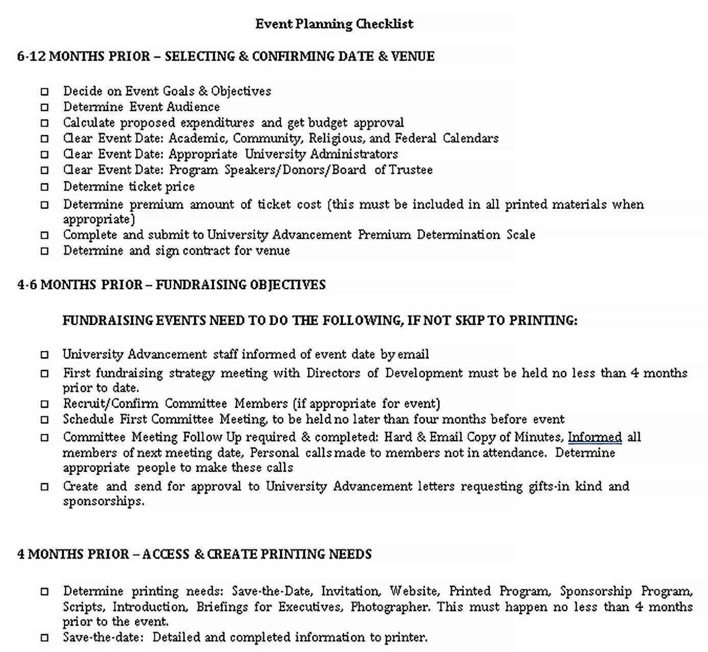 Sample event planning checklist template  welding rodeo Designer Throughout Fundraising Event Planning Checklist Template Within Fundraising Event Planning Checklist Template