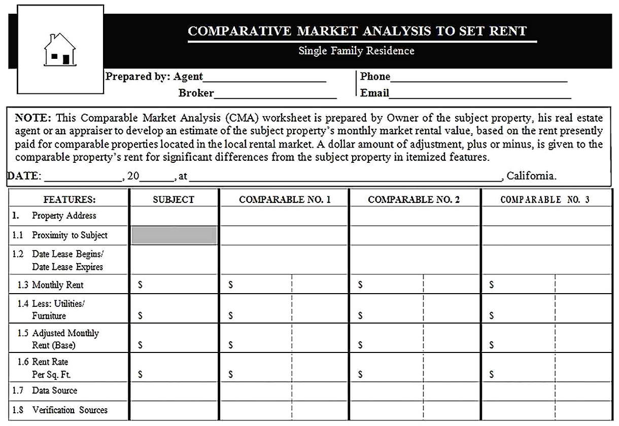 Sample Market Analysis Templates  With Comparative Market Analysis Real Estate Template With Comparative Market Analysis Real Estate Template