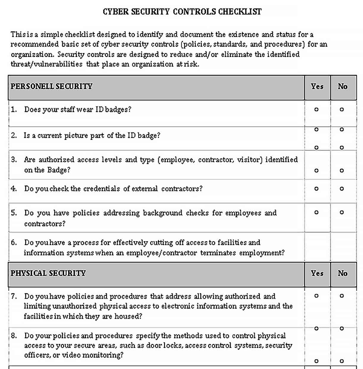 Security Assessment Checklist Template Bcjournal Org For Teachers  Regarding Security Risk Assessment Checklist Template In Security Risk Assessment Checklist Template