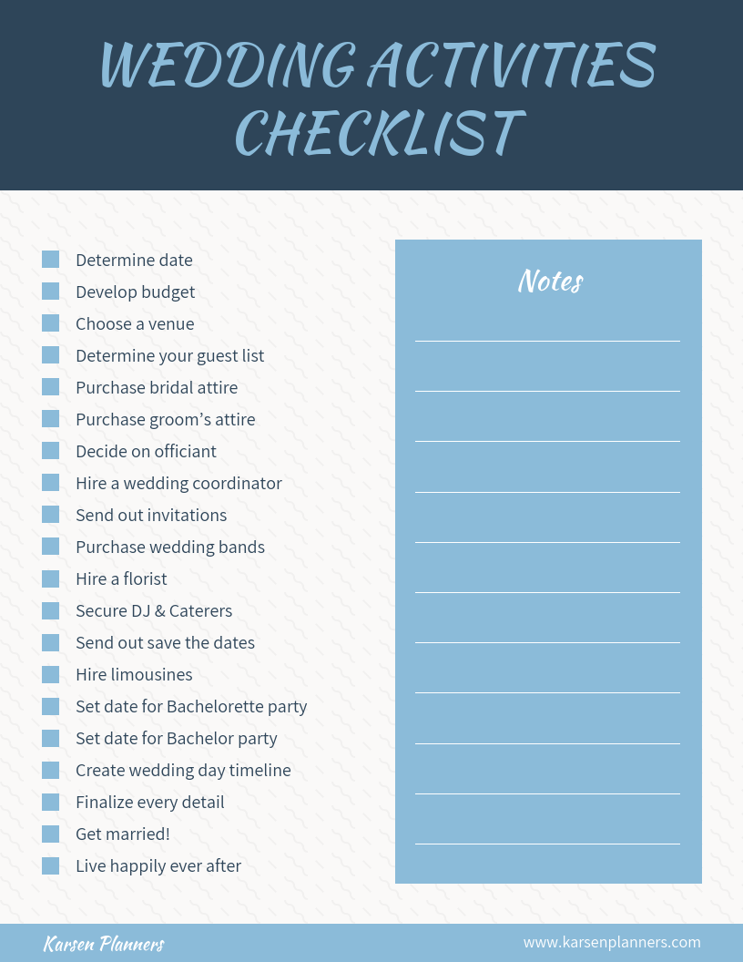 Simple Wedding Checklist Template Pertaining To Wedding Dj Checklist Template Throughout Wedding Dj Checklist Template