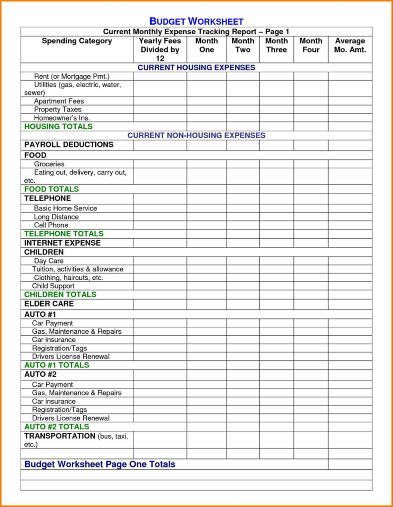Small Business Annual Budget Template - Entrepreneur Throughout Monthly Expenses Tracking Budget Template