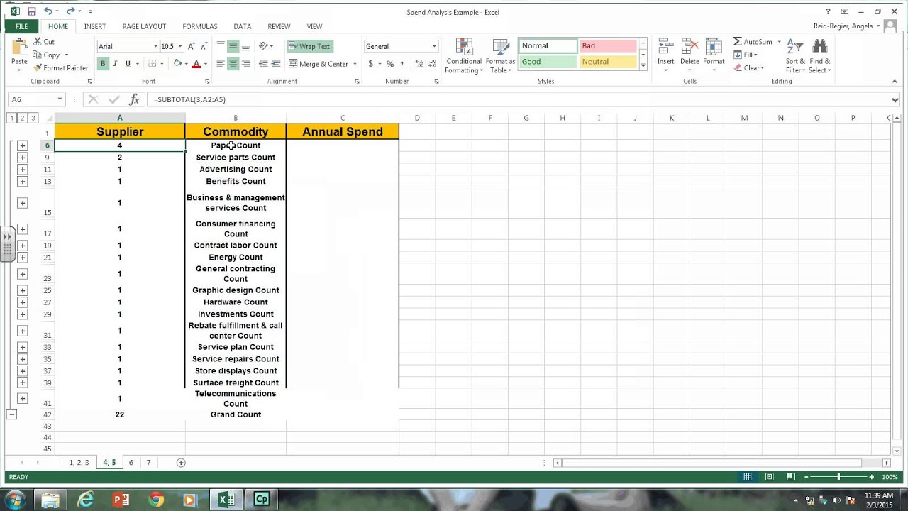Spend Analysis Example Video Solution Pertaining To Spend Analysis Template Intended For Spend Analysis Template