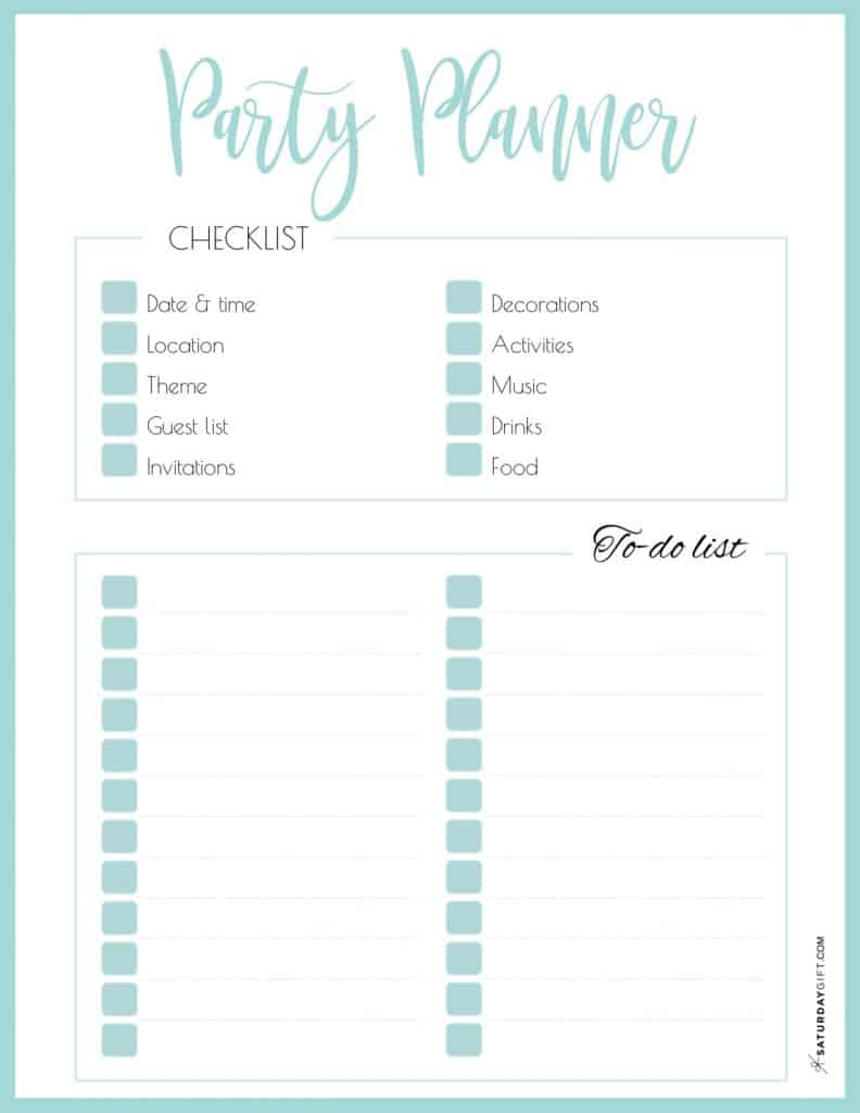 Step-By-Step Guide to Plan a Successful Party + Printable Checklist Inside Party Planning Checklist Template Inside Party Planning Checklist Template