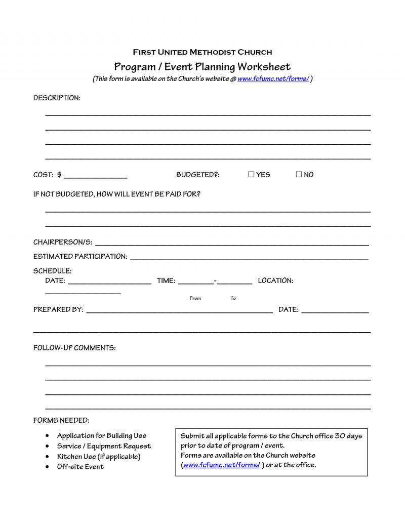 template : 11  Ministry Action Plan Within Church Ministry Plan  Inside Church Event Budget Template Throughout Church Event Budget Template