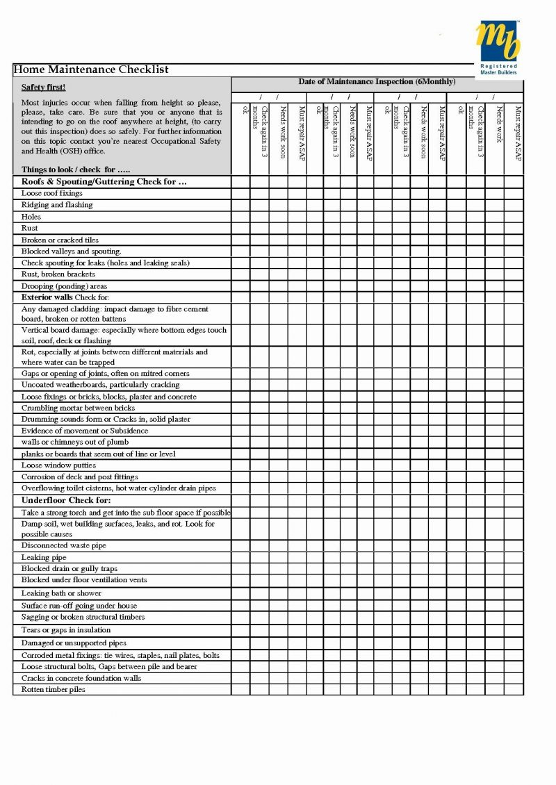 template : Building Maintenance Schedule Lovely Building  Throughout Facility Maintenance Checklist Template Intended For Facility Maintenance Checklist Template