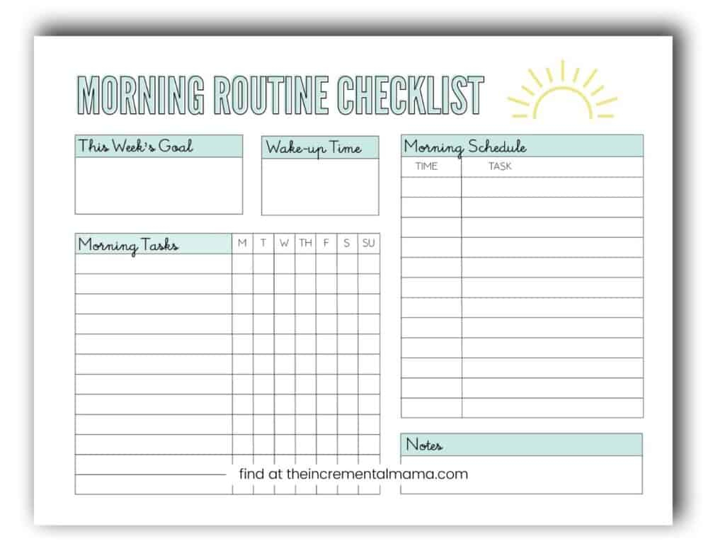 The Morning Routine Checklist to Start Your Day with Energy & Focus Within Morning Routine Checklist Template With Morning Routine Checklist Template