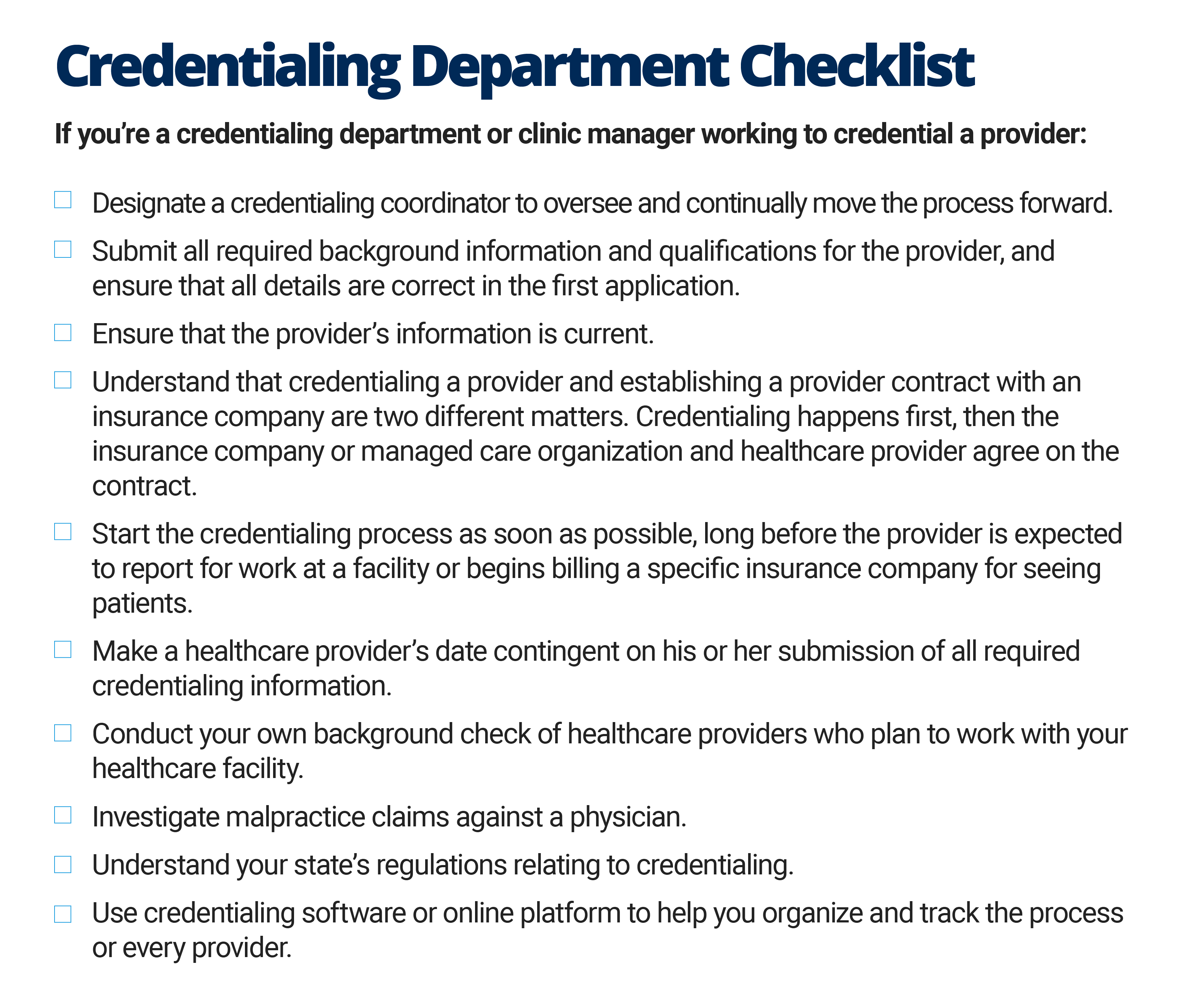 The Quick Guide to Healthcare Provider Credentialing  Smartsheet With Credentialing Checklist Template With Credentialing Checklist Template