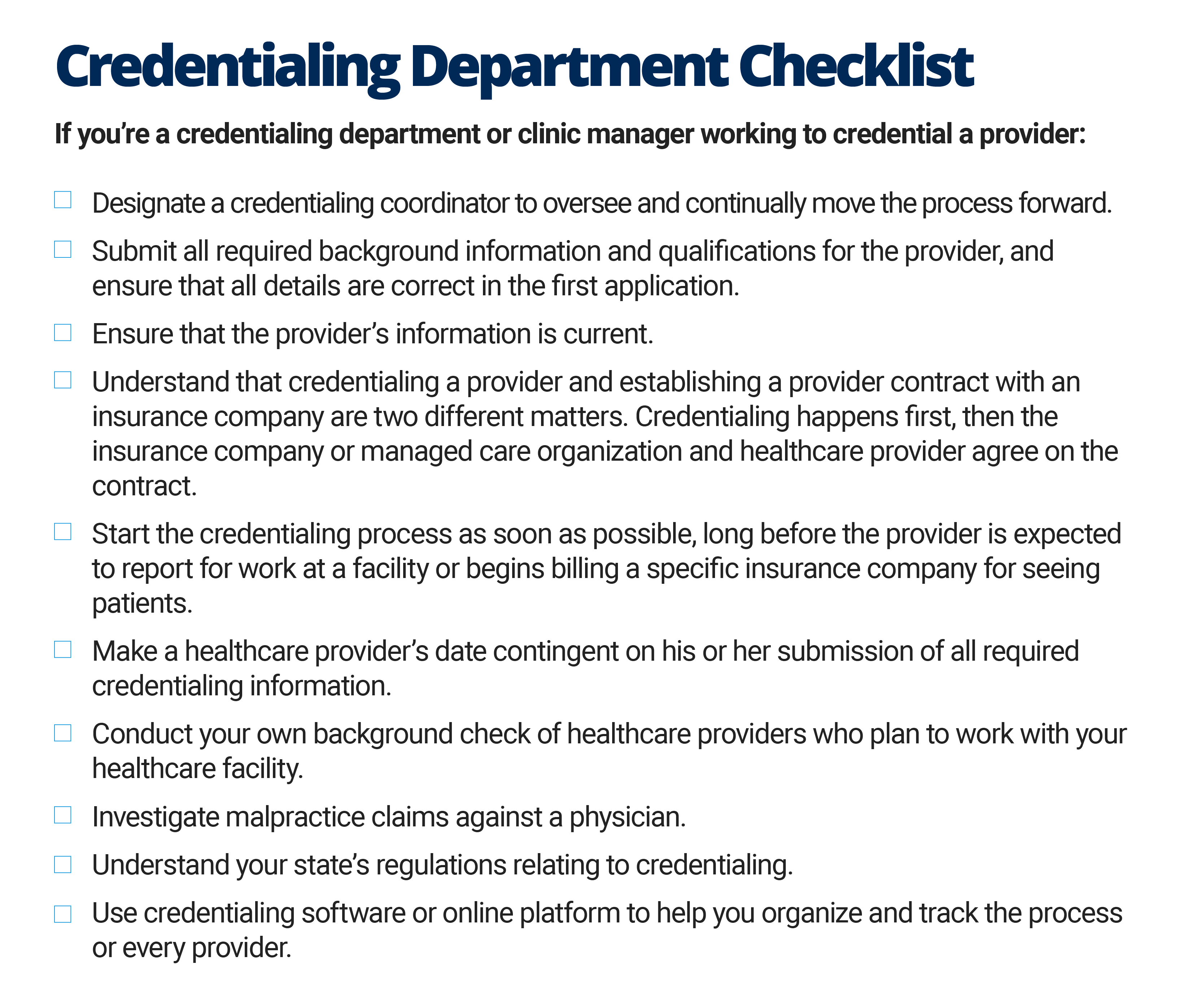 The Quick Guide to Healthcare Provider Credentialing  Smartsheet With Credentialing Checklist Template With Credentialing Checklist Template