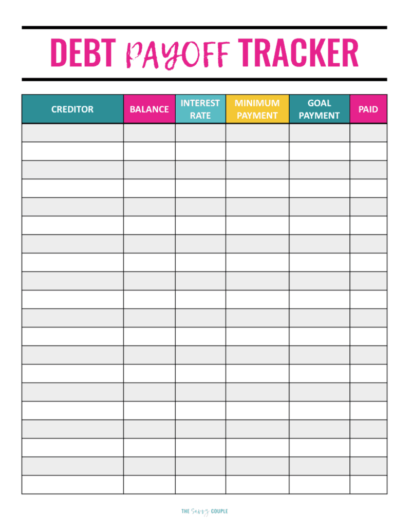 The Ultimate Debt Payoff Planner That Will Help You Crush Your Debt Regarding Debt Repayment Budget Template Regarding Debt Repayment Budget Template