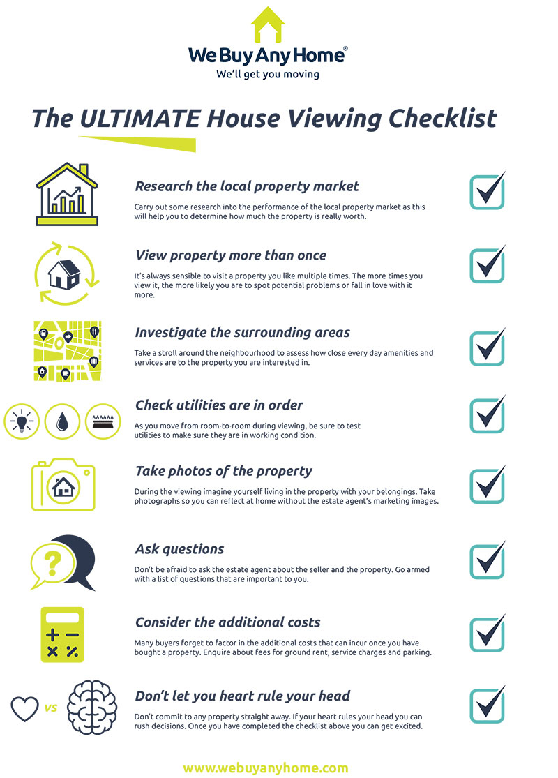 The ultimate house viewing checklist  WeBuyAnyHome With Regard To Buying A House Checklist Template For Buying A House Checklist Template