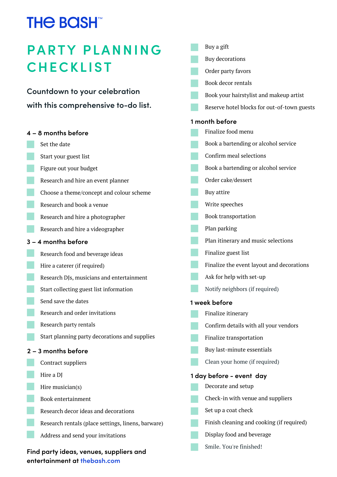 The Ultimate Party Planning Checklist - Stay Organized With Regard To Party Planning Checklist Template Pertaining To Party Planning Checklist Template