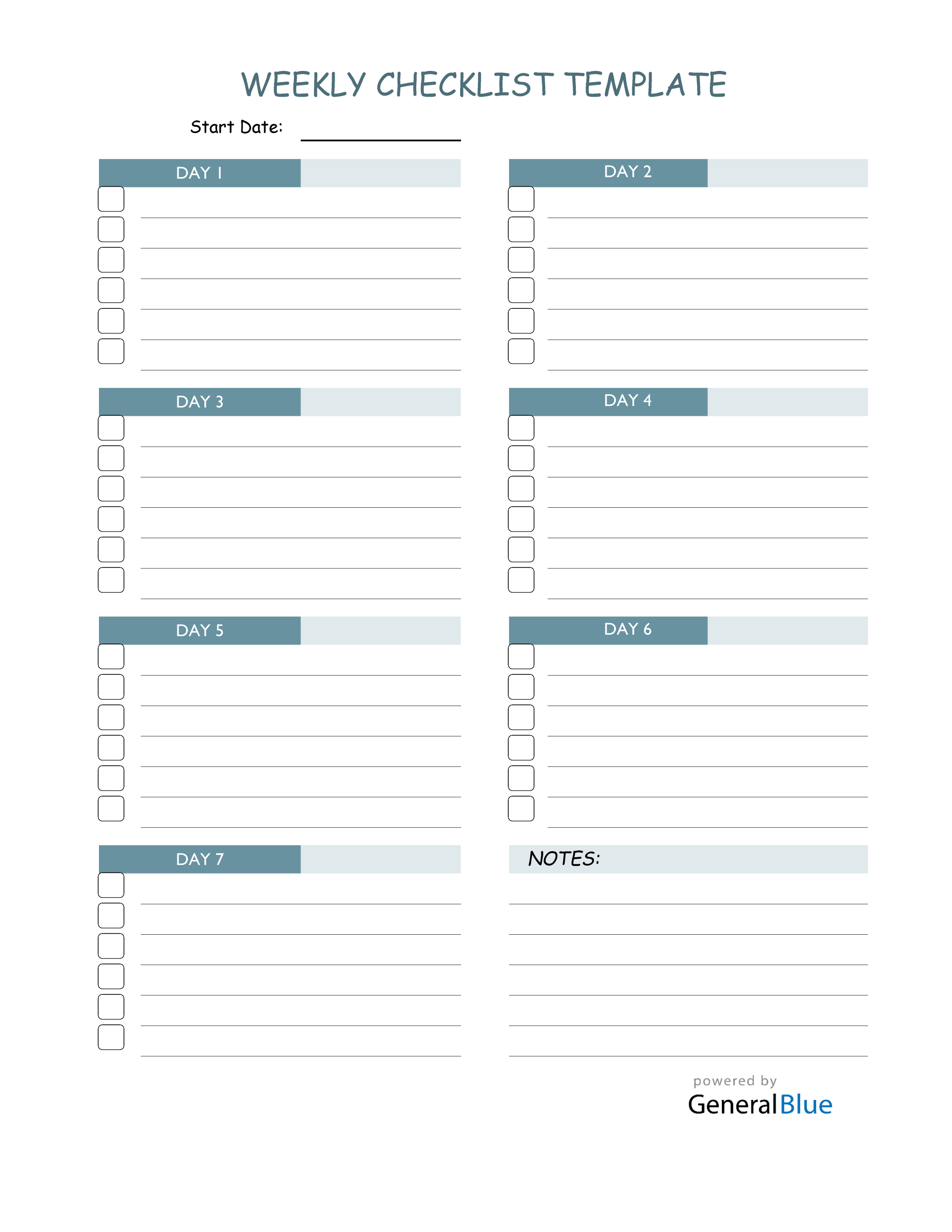 To Do List Templates Intended For Weekly Checklist Template Excel Intended For Weekly Checklist Template Excel