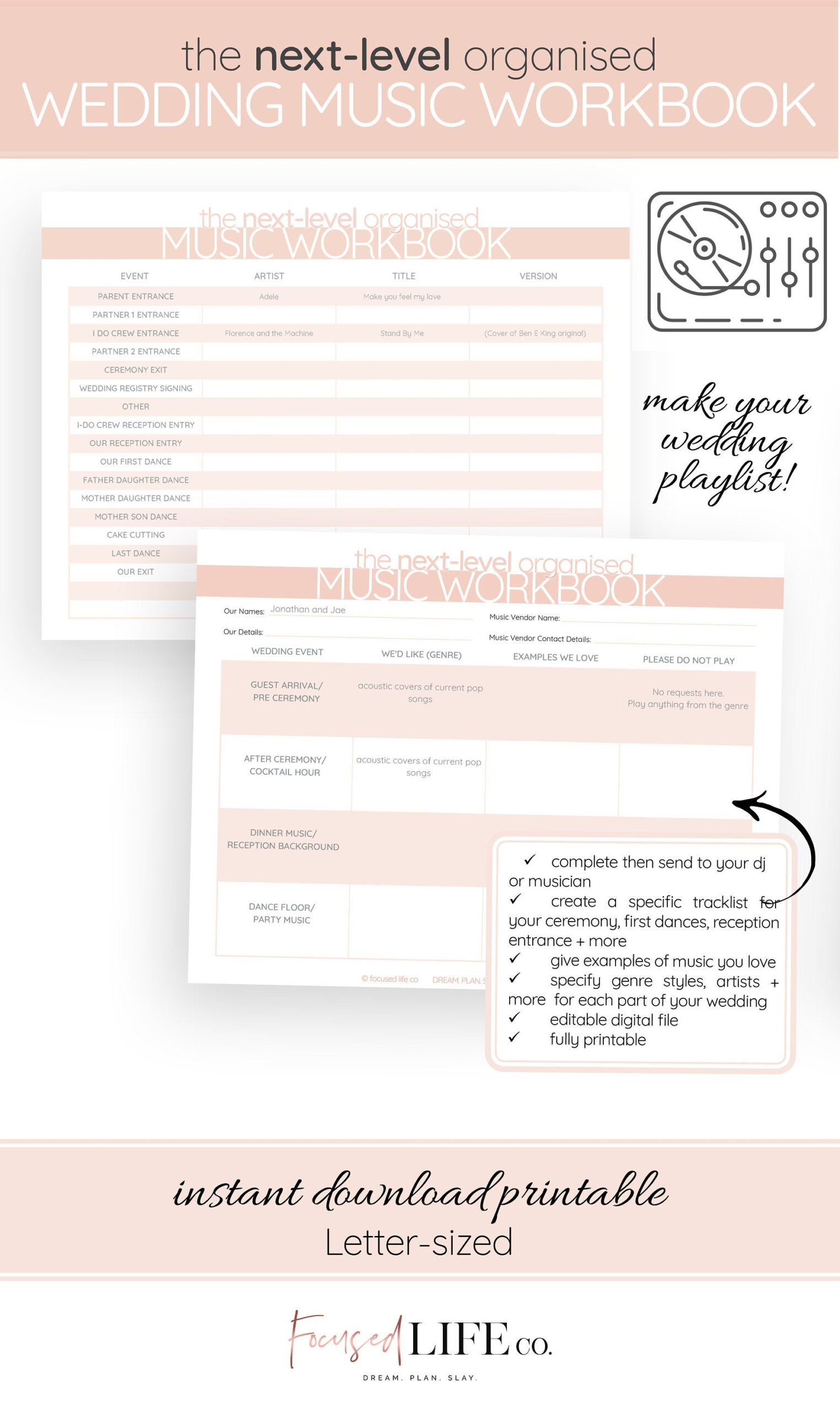 Wedding Music Checklist Wedding Planning Series Inside Wedding Dj Checklist Template Pertaining To Wedding Dj Checklist Template