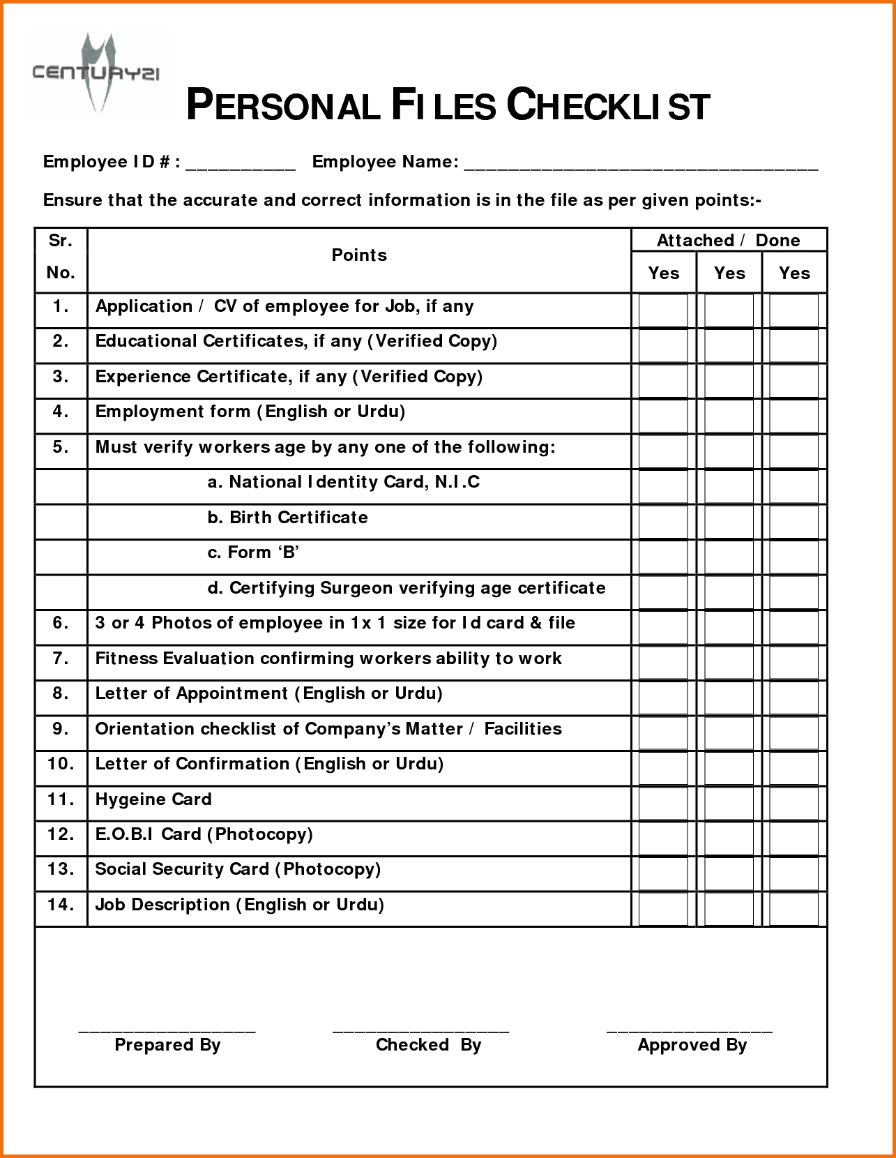 word document checklist template 11 – Aktin In Personnel File Checklist Template In Personnel File Checklist Template